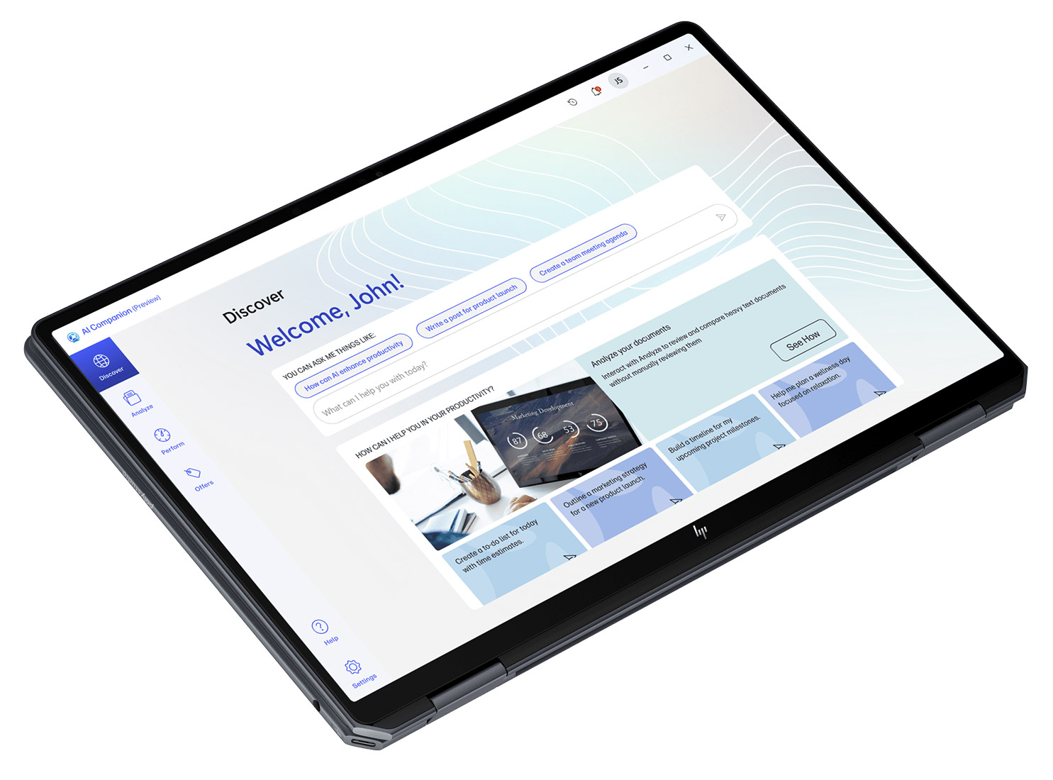 Discover, analyze, and perform with HP AI Companion